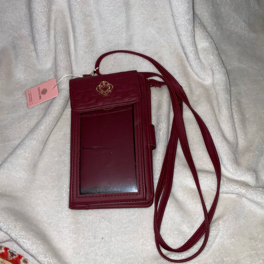 Brand new Grenobil women’s Burgundy Crossbody Phone Wallet